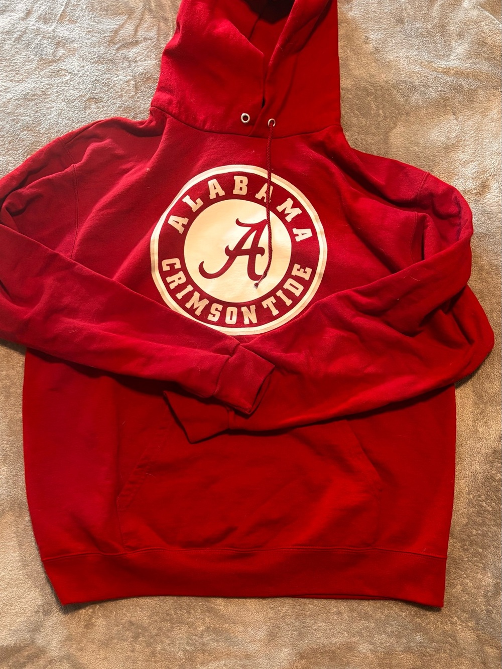Champion Red Authentic Athleticwear Hoodie with Logo Tag